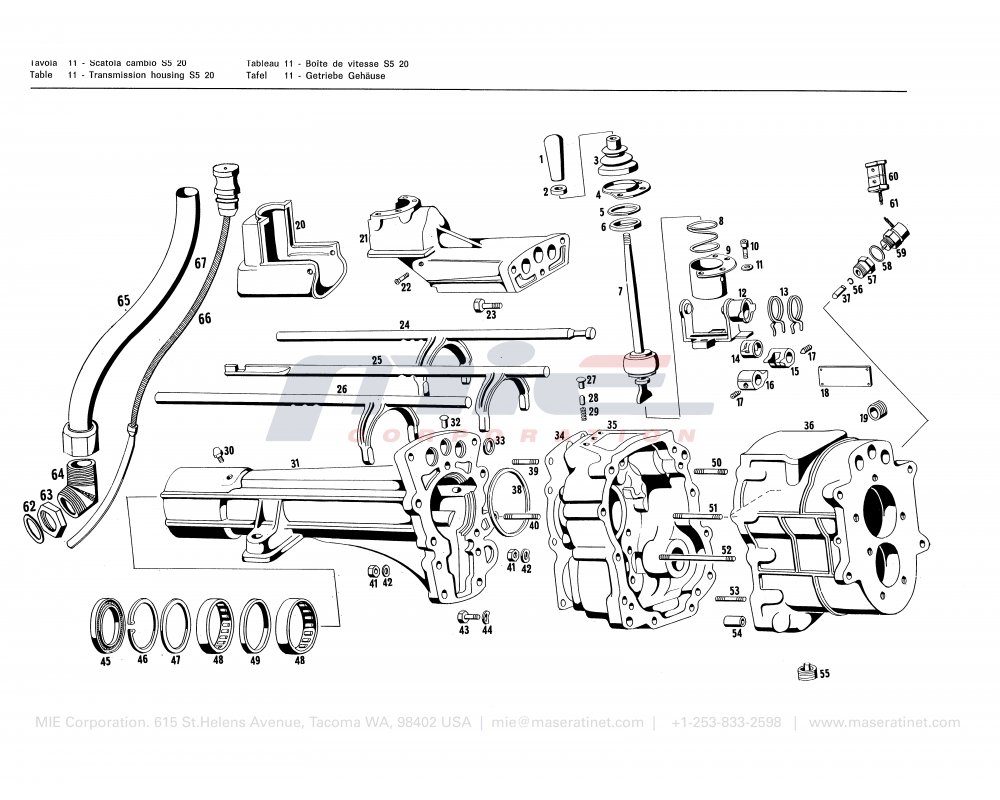 Maserati / INDY / T-11 - transmission housing ss 20