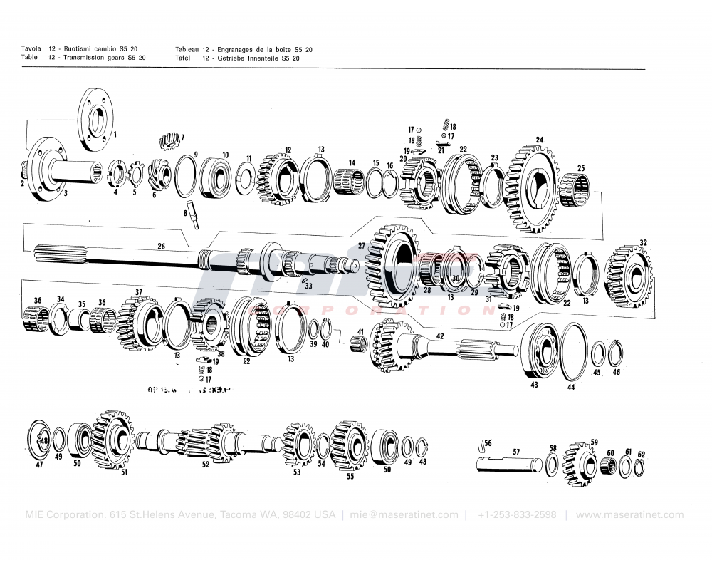 Maserati / INDY / T-12 - transmission gears s5 20