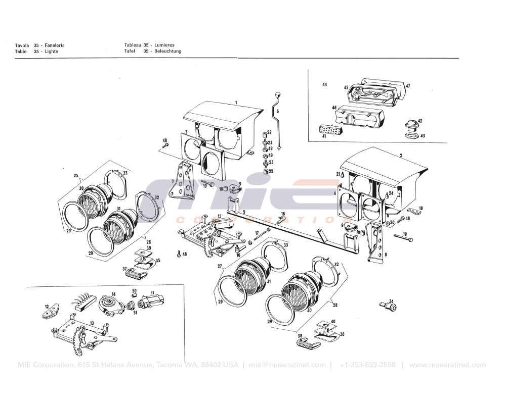 Maserati / INDY / T-35 - lights