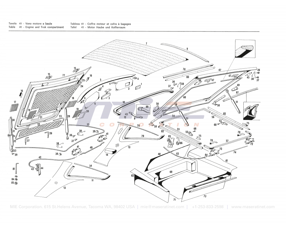 Maserati / INDY / T-41 - engine and truck compartment