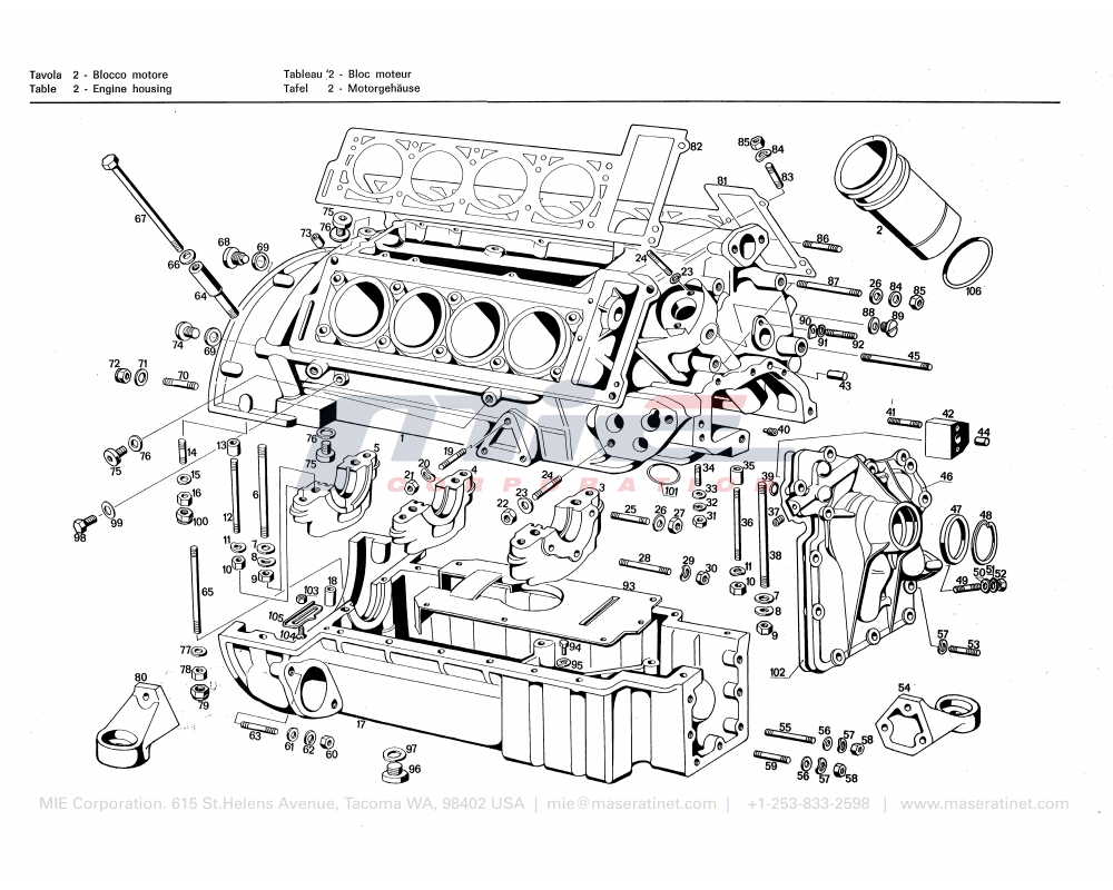Maserati / Khamsin / T-02 - engine block