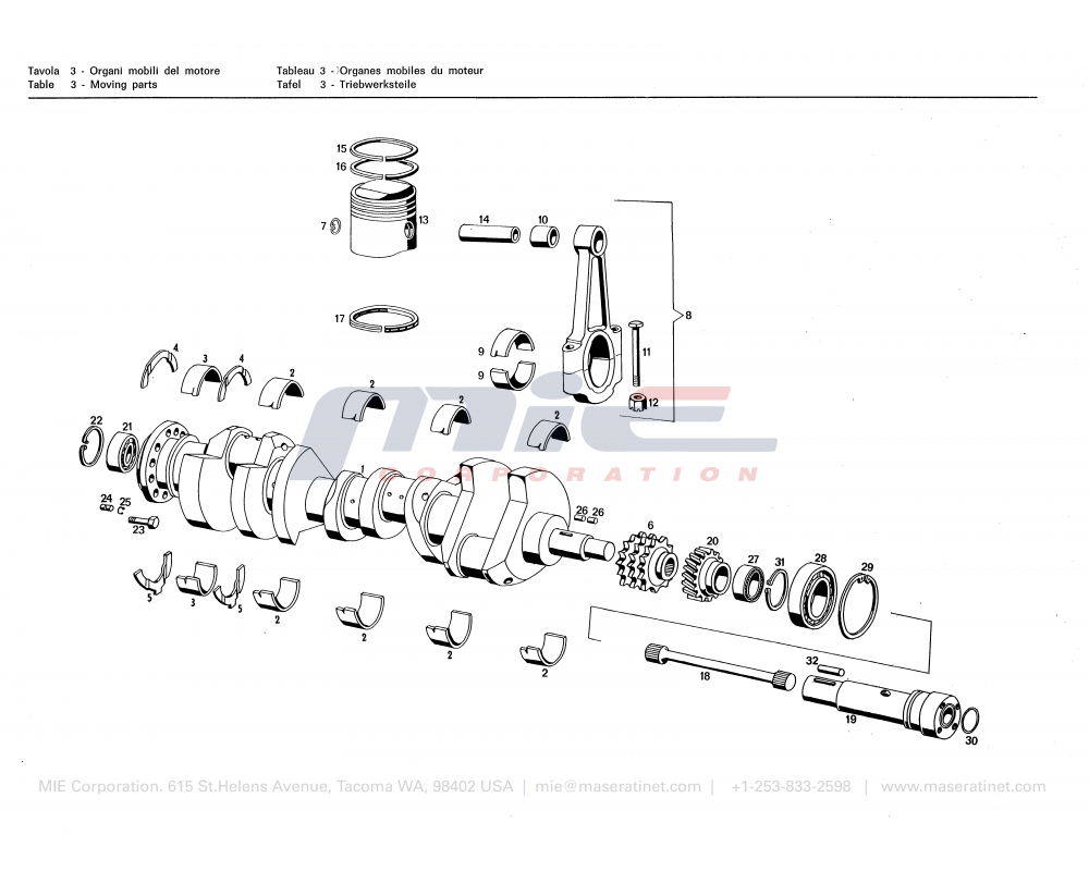 Maserati / Khamsin / T-03 - moving parts Maserati / Khamsin / T-03 - moving parts