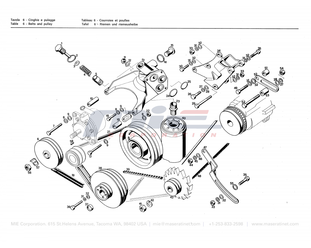 Maserati / Khamsin / T-06 - belts and pulley