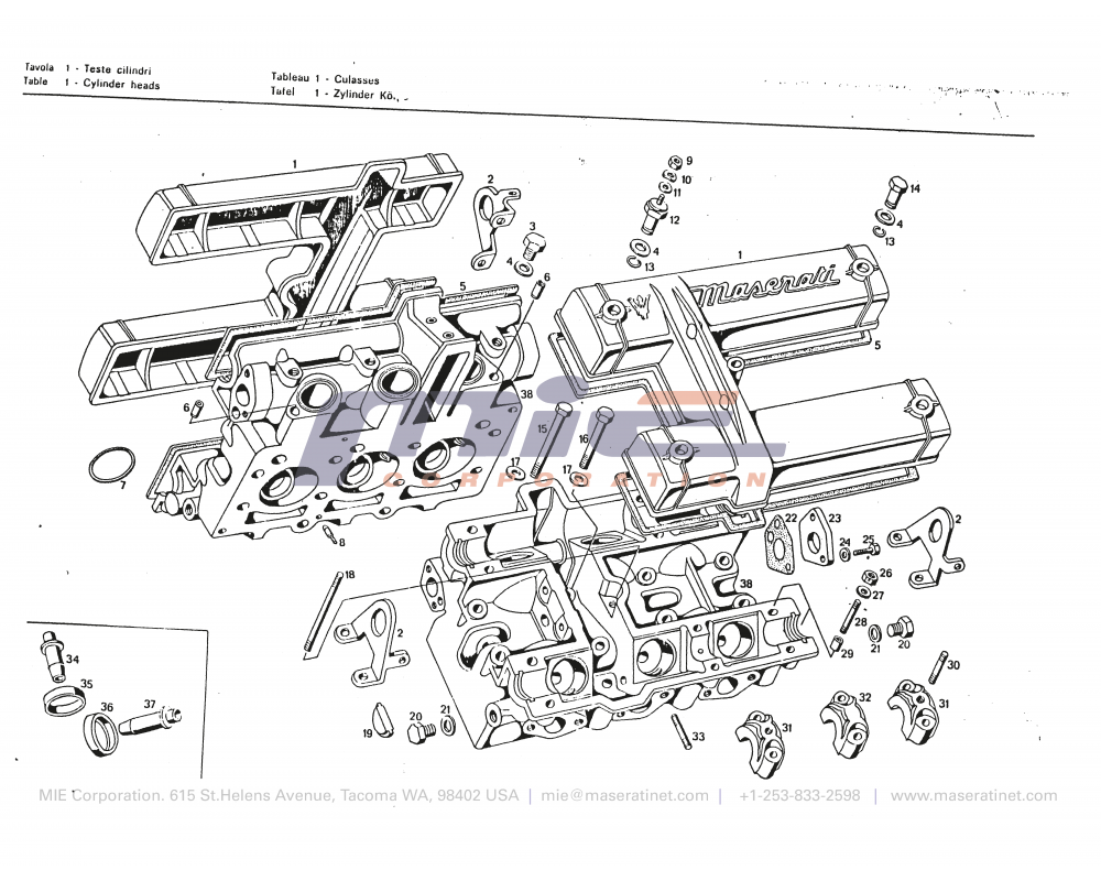 Maserati / Merak 2000 / T-01 - cylinder heads