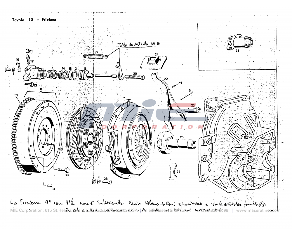 Maserati / Merak 2000 / T-10 - clutch