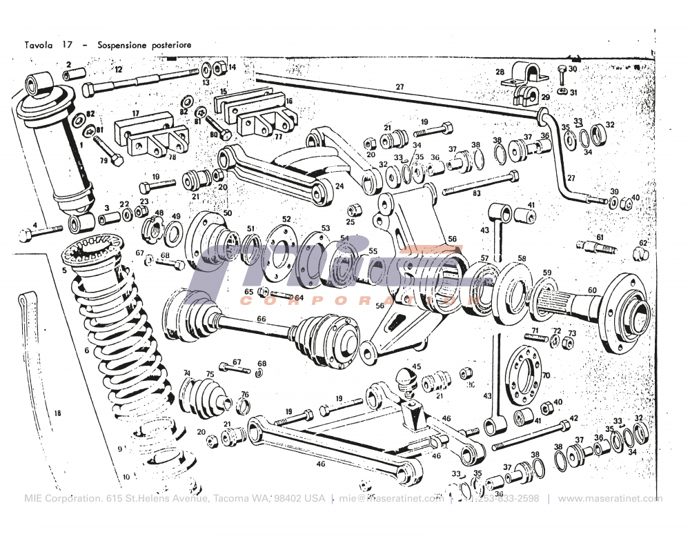 Maserati / Merak 2000 / T-17 - rear suspension