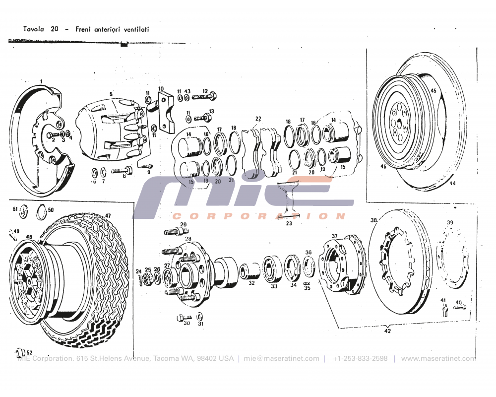 Maserati / Merak 2000 / T-20 - ventilated front brakes