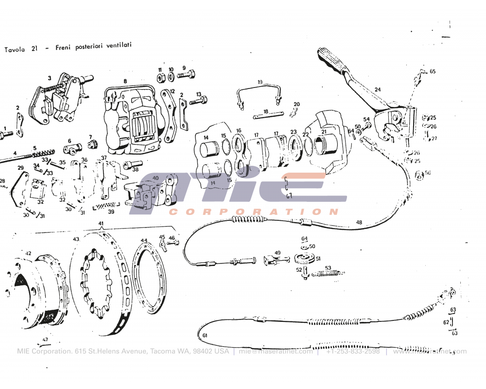 Maserati / Merak 2000 / T-21 - ventilated rear brakes