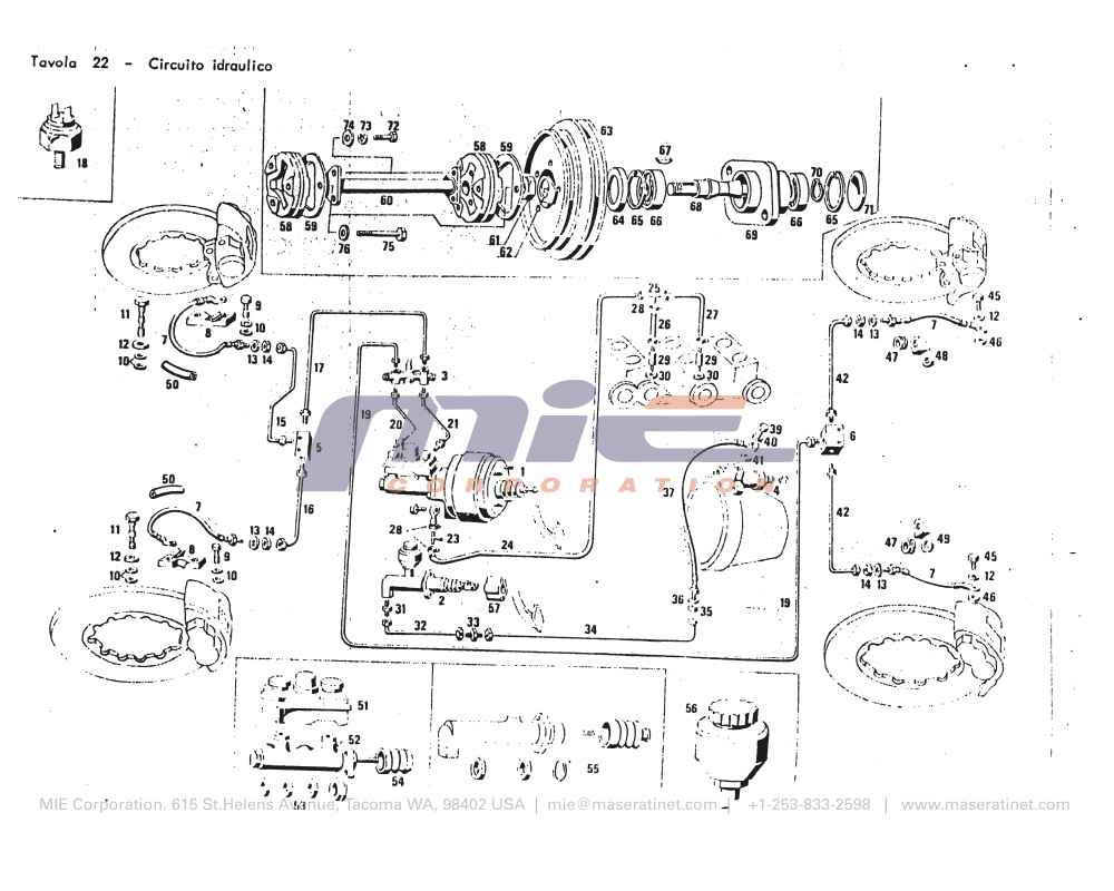 Maserati / Merak 2000 / T-22 - hydraulic circuit