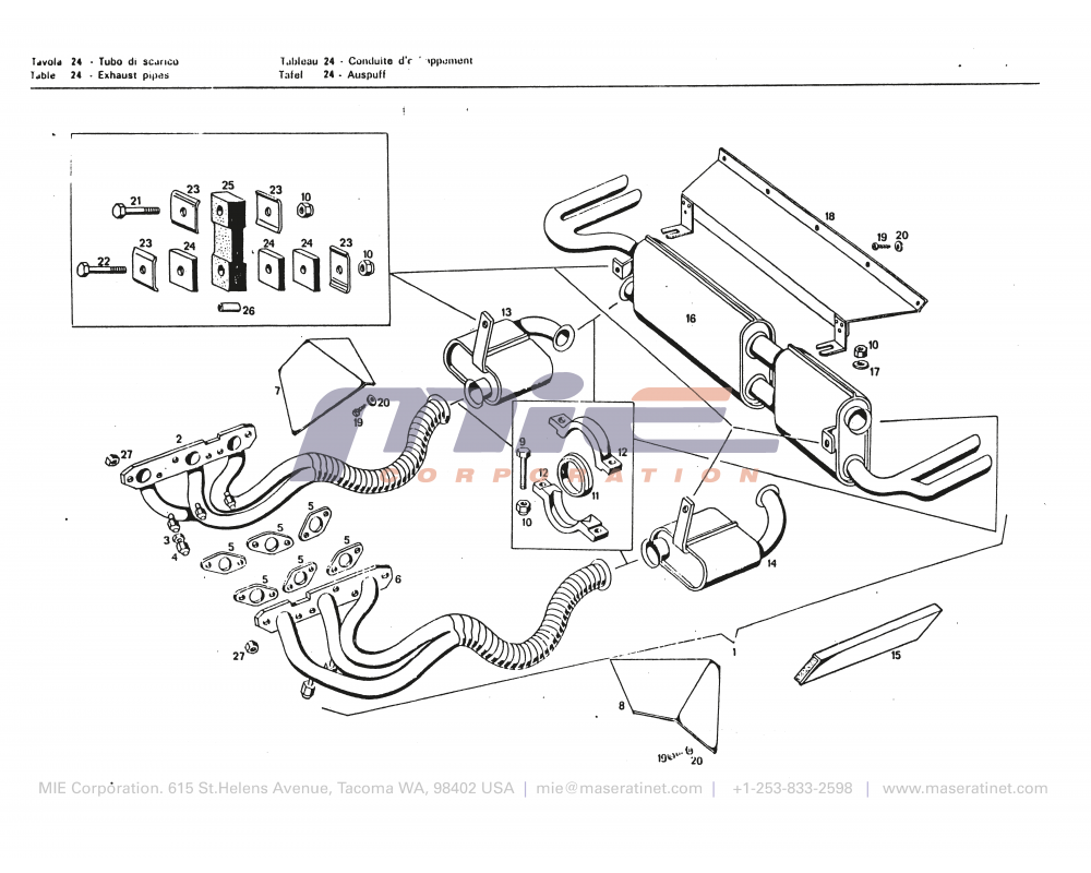 Maserati / Merak 2000 / T-24 - exhaust pipe