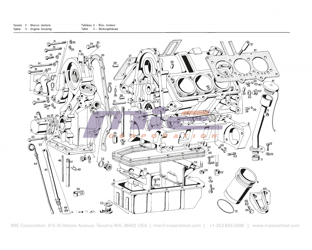 Maserati / Merak 3000 / T-02 - engine block