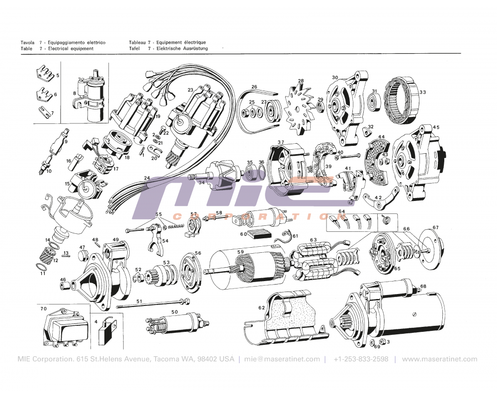 Maserati / Merak 3000 / T-07 - electrical equipment