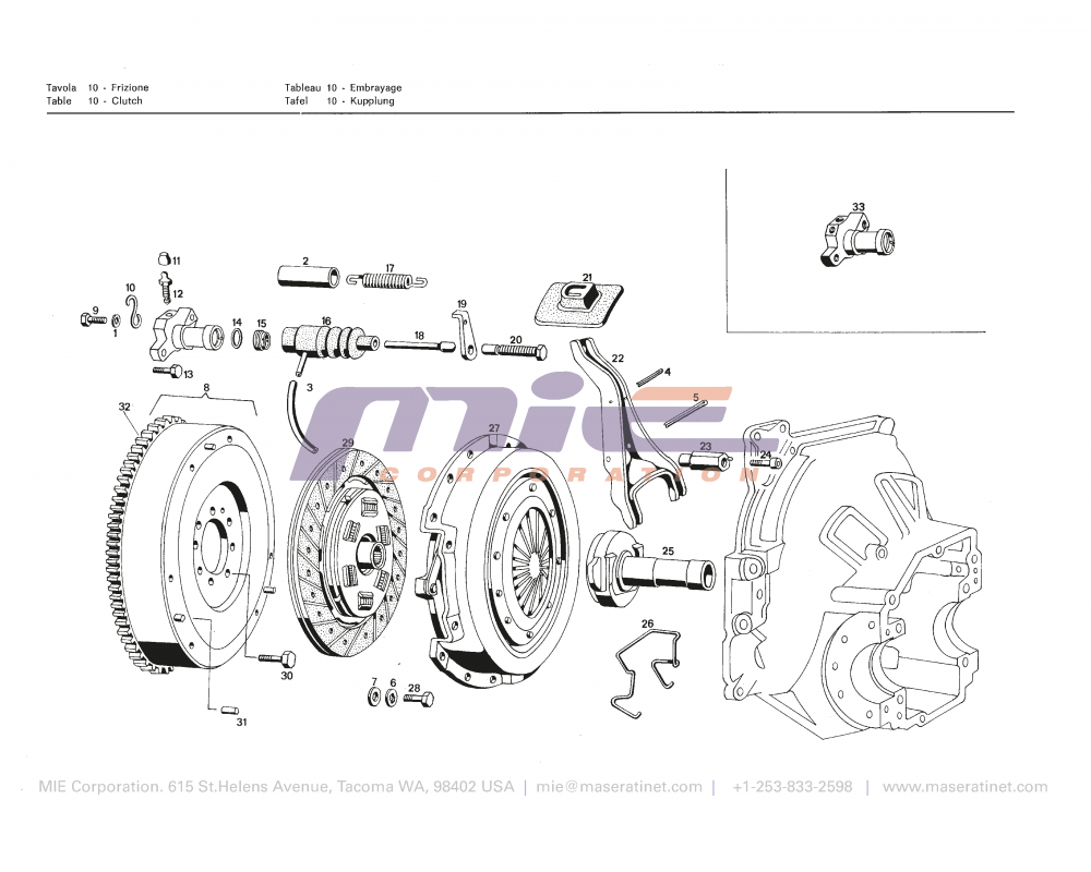 Maserati / Merak 3000 / T-10 - clutch