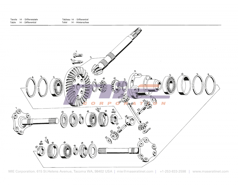 Maserati / Merak 3000 / T-14 - differential