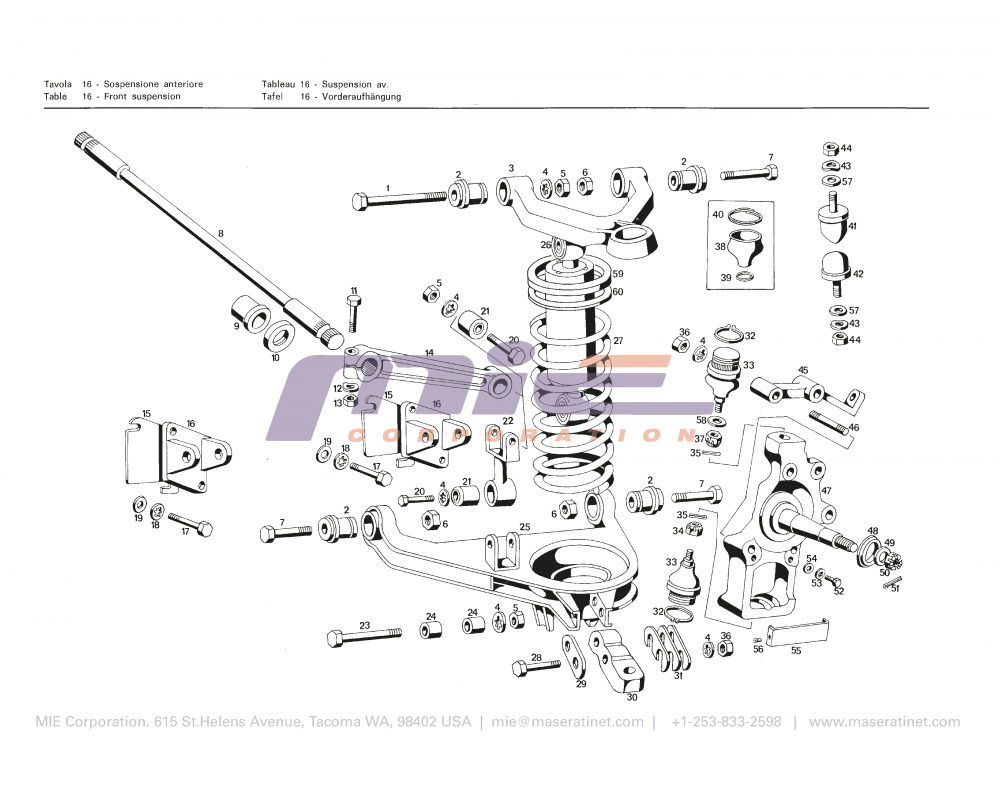 Maserati / Merak 3000 / T-16 - front suspension