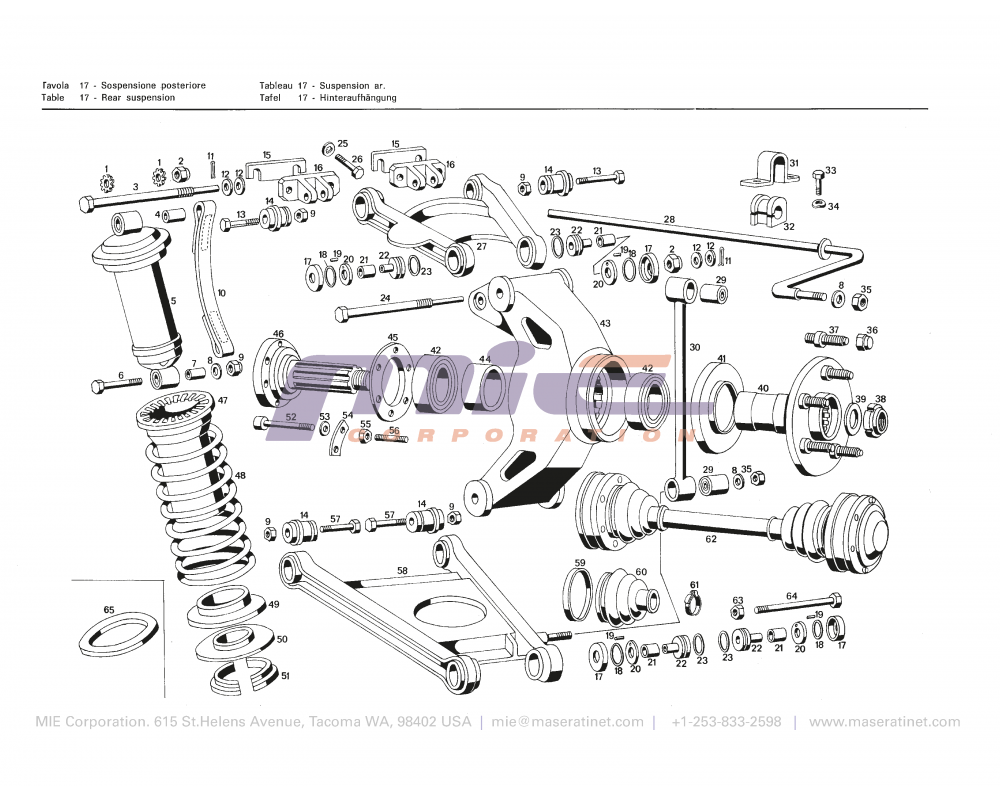 Maserati / Merak 3000 / T-17 - Rear Suspension