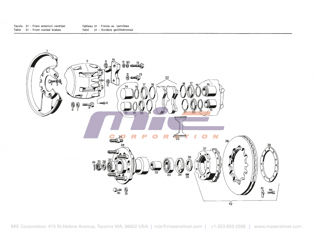 Maserati / Merak 3000 / T-21 - front cooled brakes