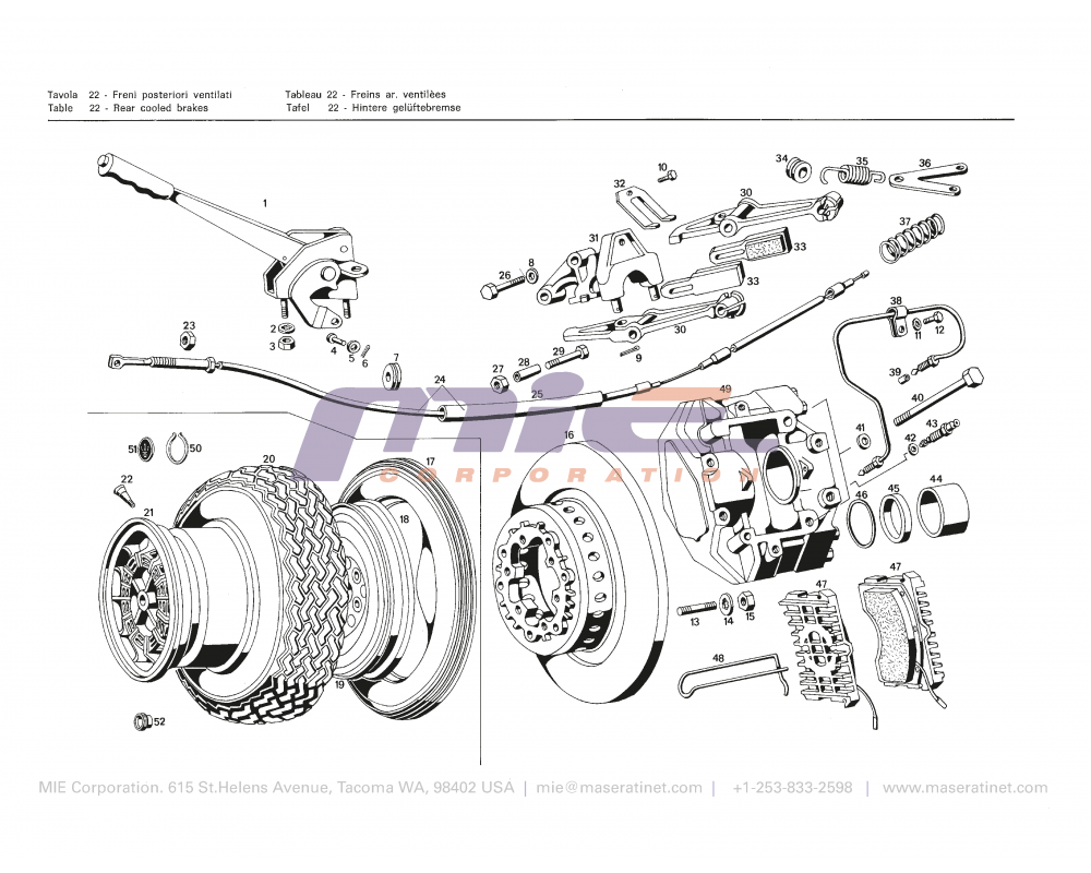 Maserati / Merak 3000 / T-22 - front cooled brakes