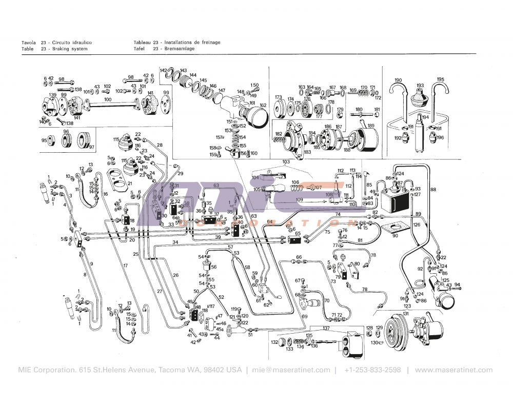 Maserati / Merak 3000 / T-23 - braking system