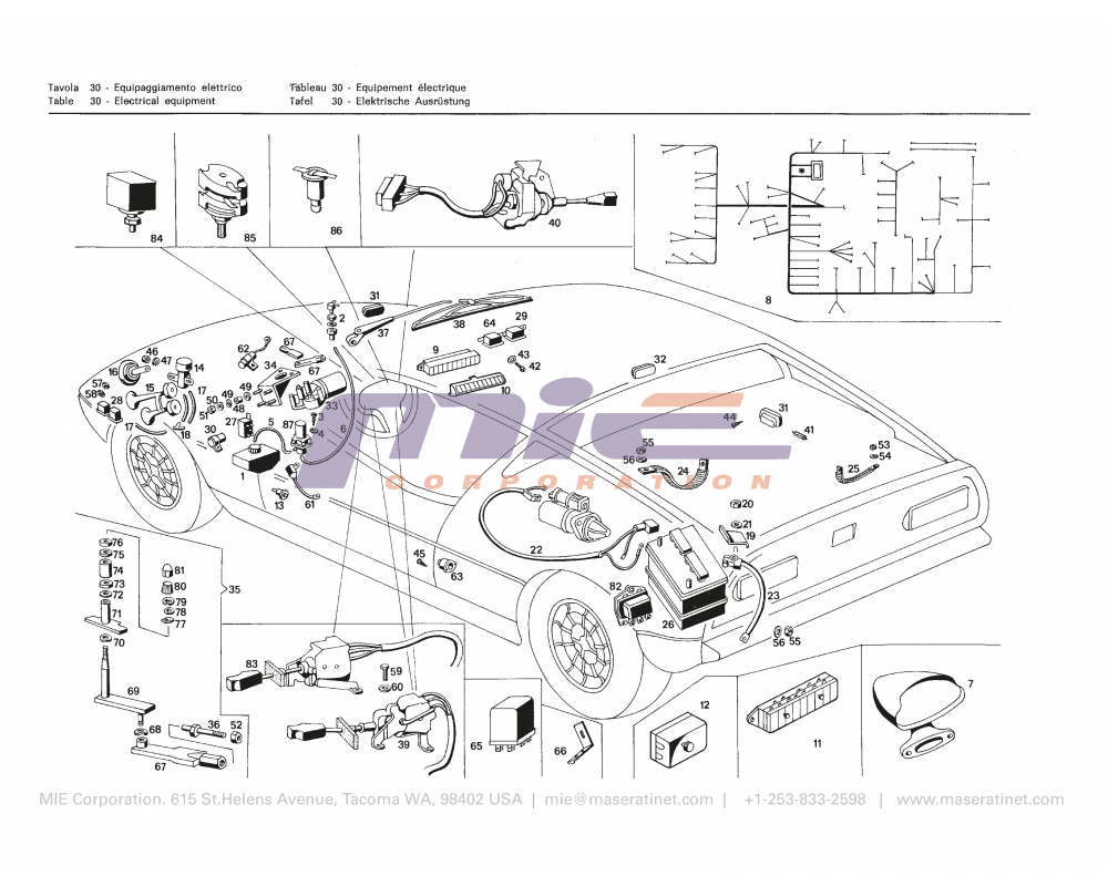 Maserati / Merak 3000 / T-30 - electrical equipment