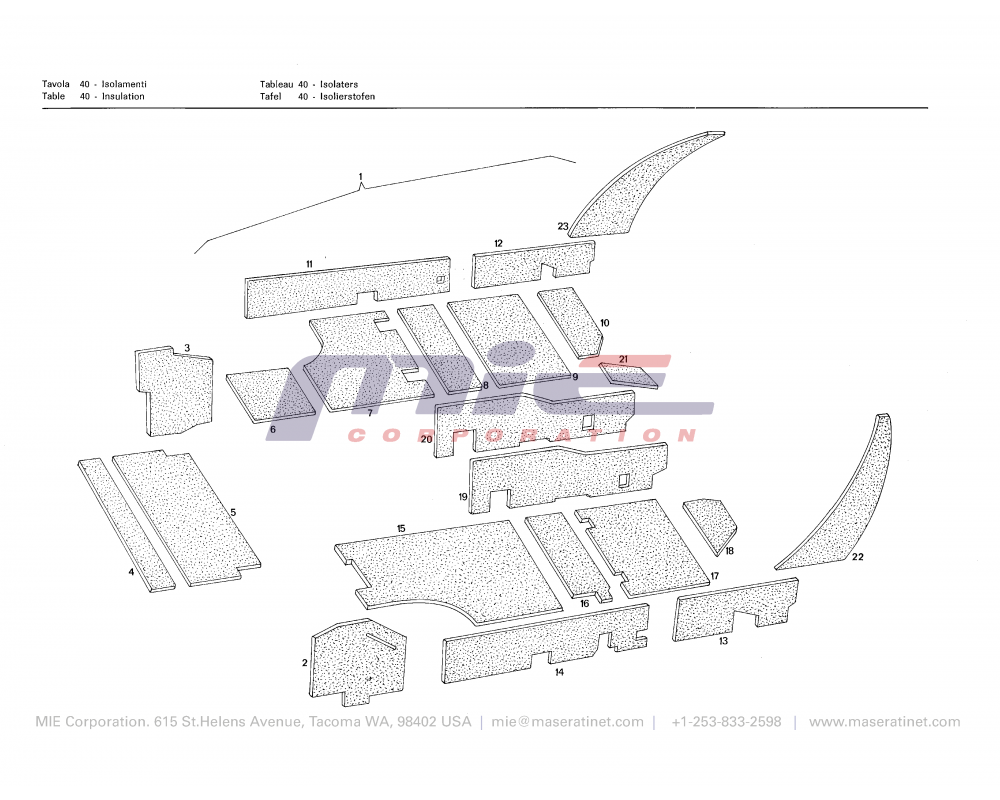 Maserati / Merak 3000 / T-40 - insulation