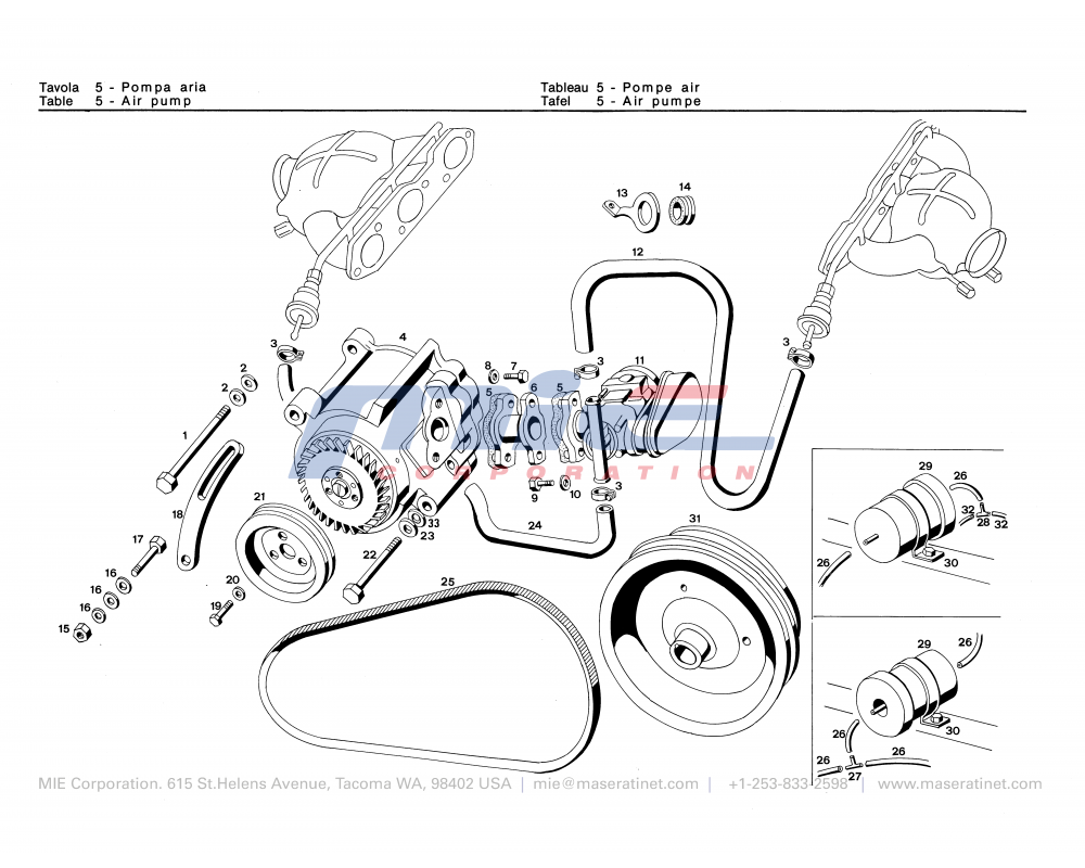 Maserati / Merak SS / T-05 - air pump