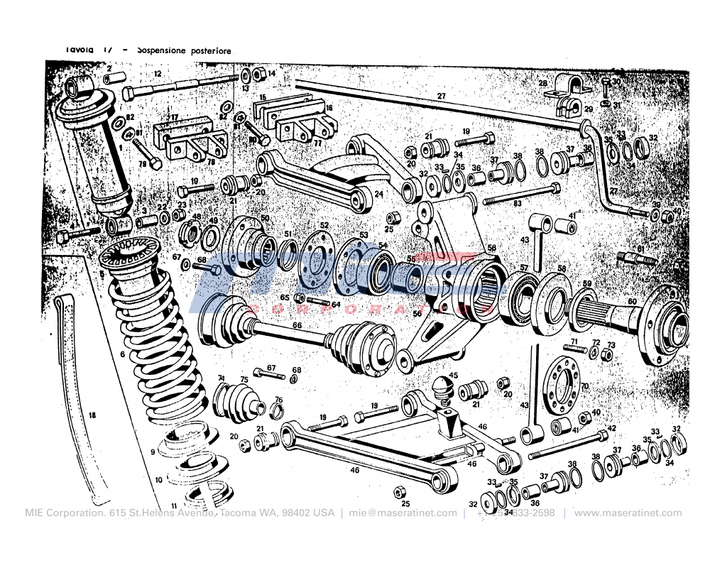 Maserati / Merak SS / T-17-1 - rear suspension