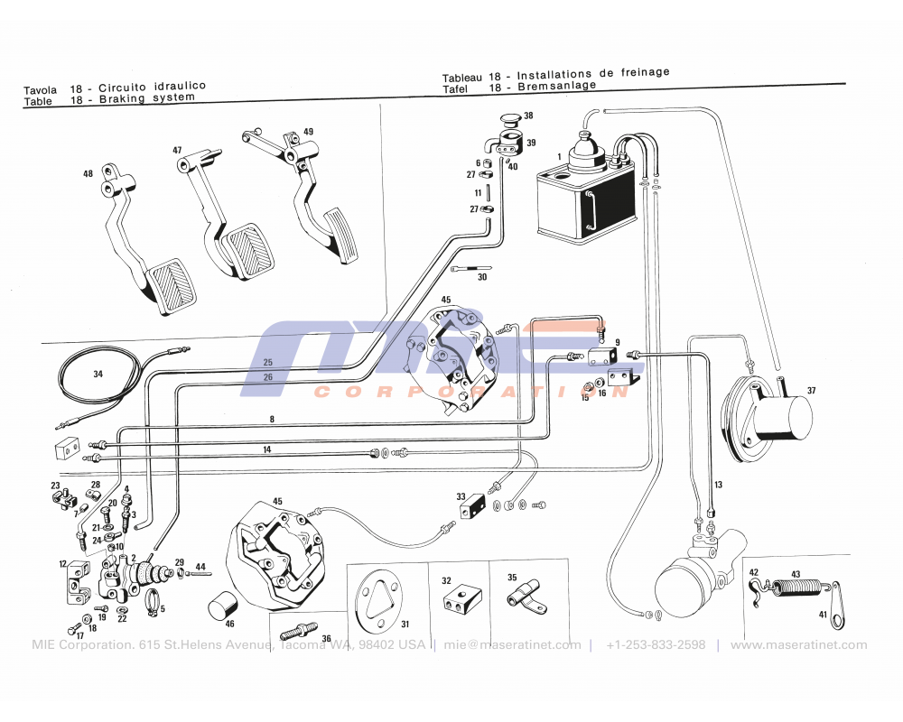 Maserati / Merak SS / T-18 - braking system