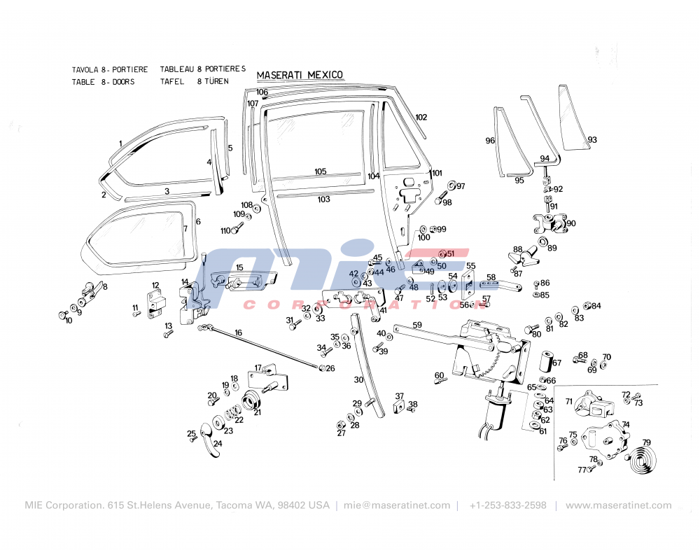 Maserati / Mexico 112 / T-8 - doors