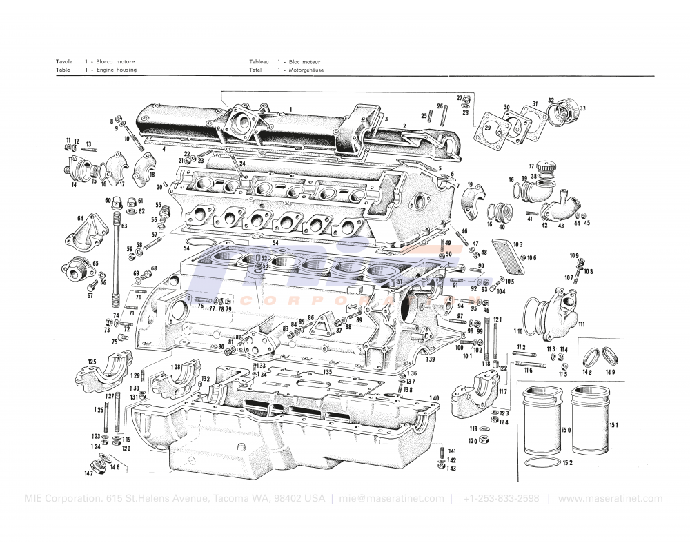 Maserati / Mistral / T-01 - engine block