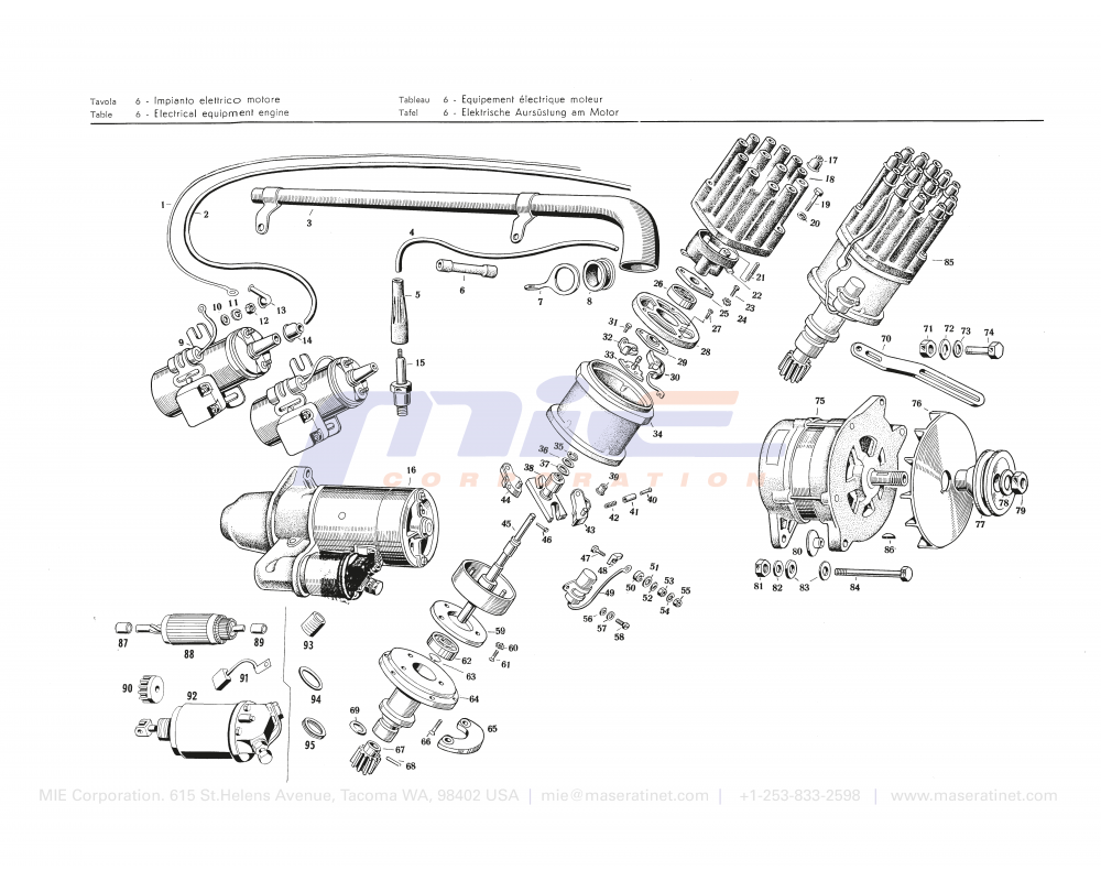 Maserati / Mistral / T-06 - electrical equipment engine