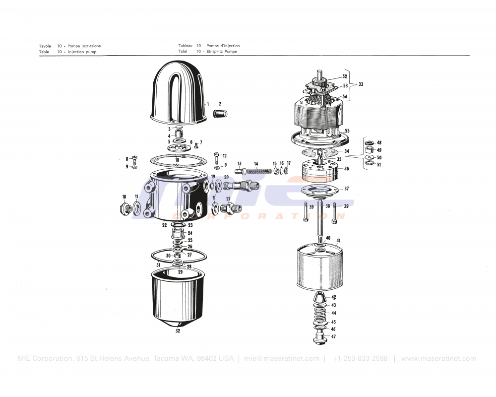 Maserati / Mistral / T-10 - injection pump