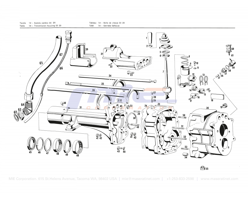 Maserati / Mistral / T-14 - transmission housing s5 20