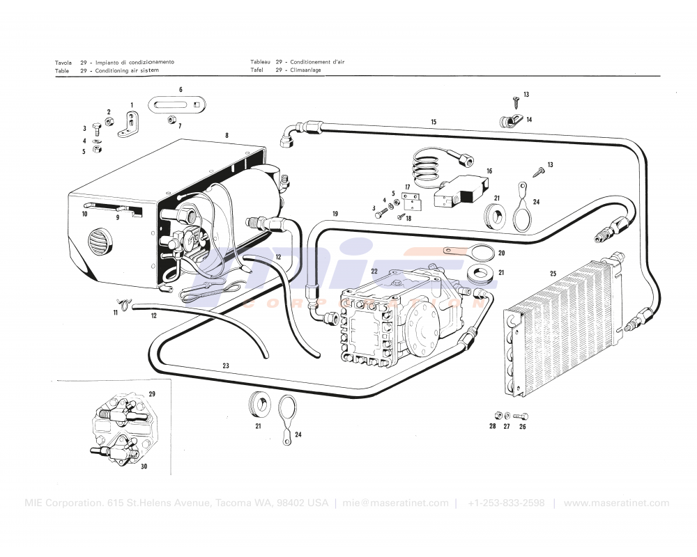 Maserati / Mistral / T-29 - conditioning air system