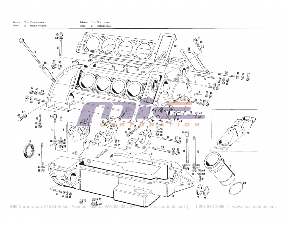 Maserati / Quattroporte I / T-02 - engine block