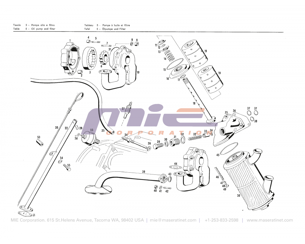 Maserati / Quattroporte I / T-05 - oil pump and filter