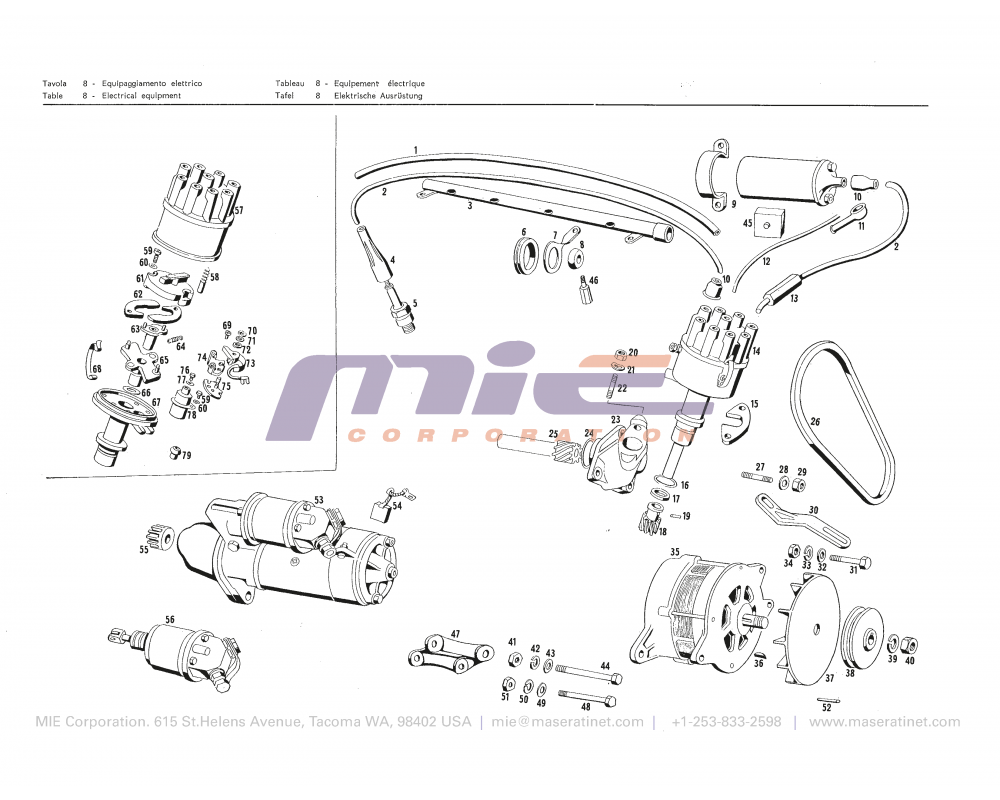 Maserati / Quattroporte I / T-08 - electrical equipment