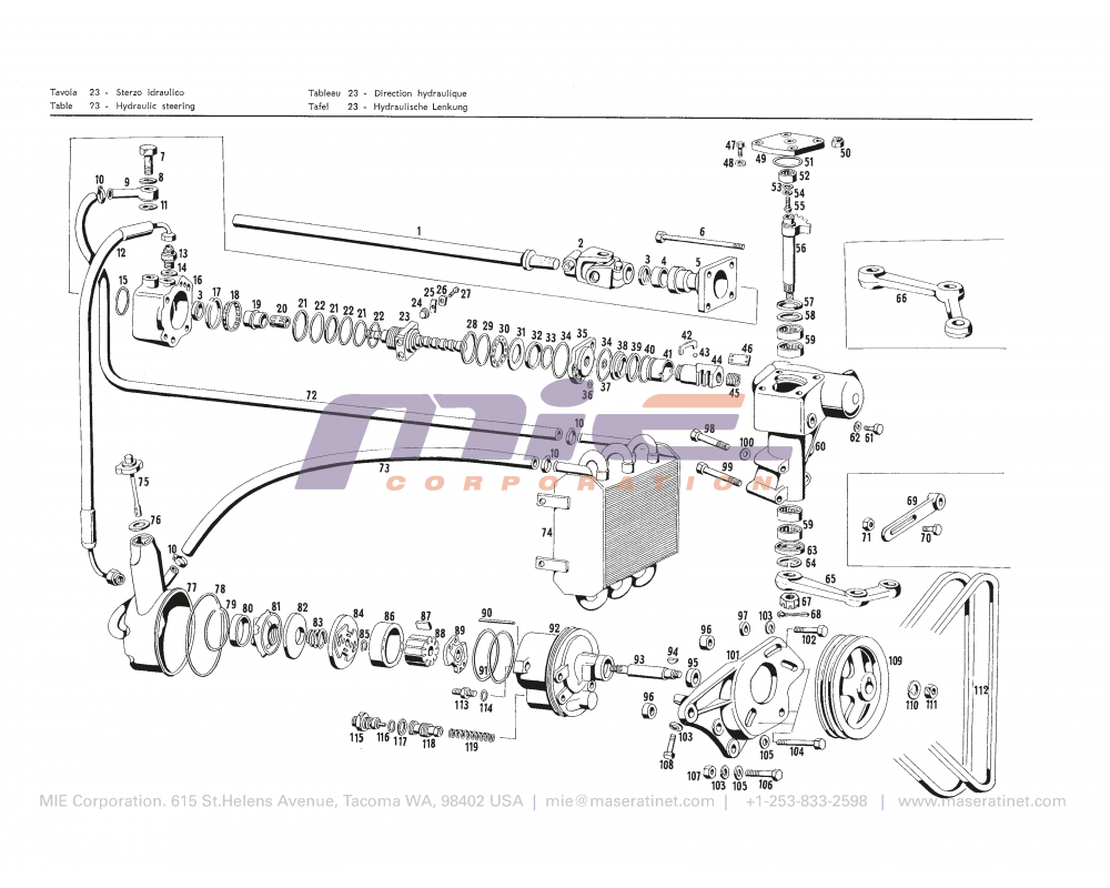Maserati / Quattroporte I / T-23 - hydraulic steering