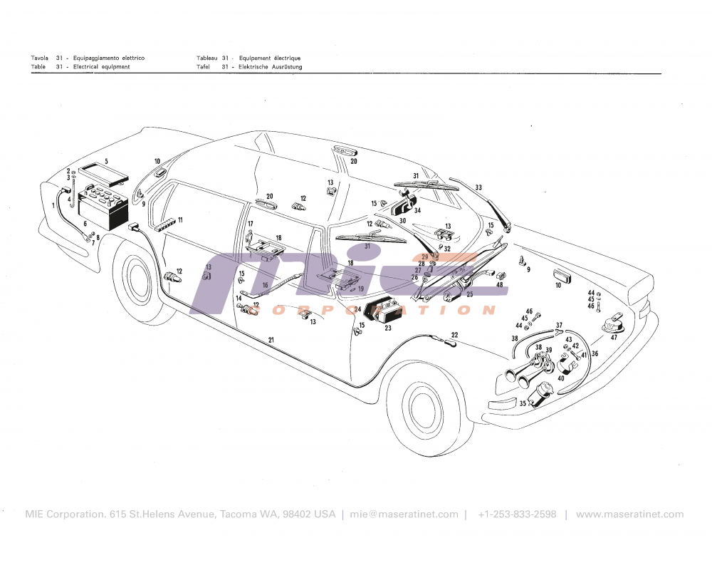 Maserati / Quattroporte I / T-31 - electrical equipment