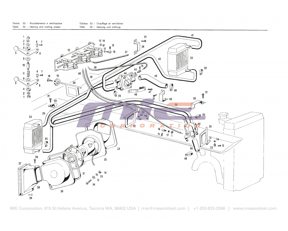 Maserati / Quattroporte I / T-32 - heating and cooling-system