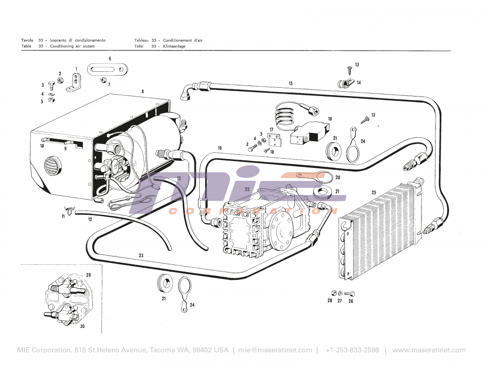 Maserati / Quattroporte I / T-33 - conditioning air system