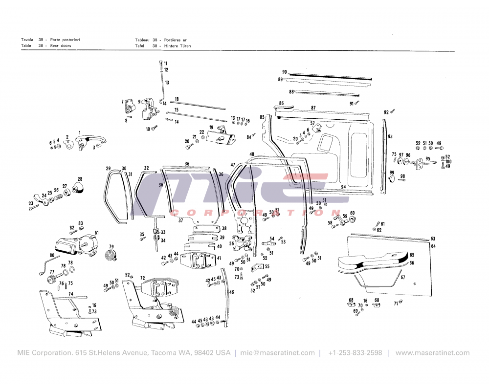 Maserati / Quattroporte I / T-38 - rear doors