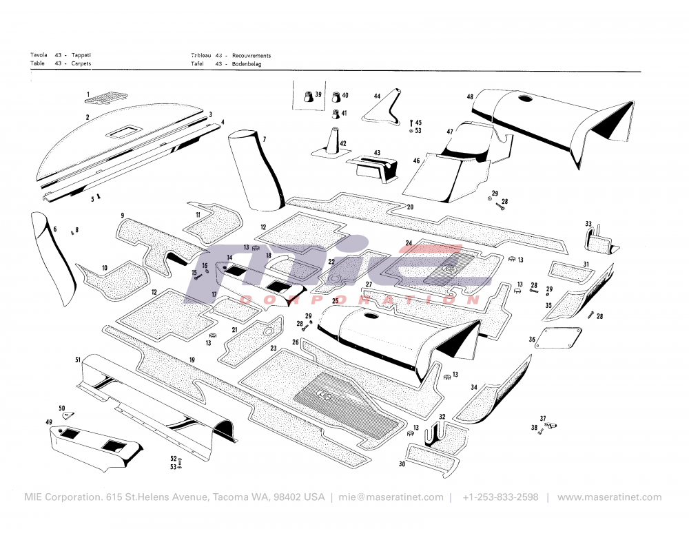 Maserati / Quattroporte I / T-43 - carpets
