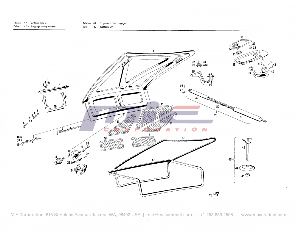 Maserati / Quattroporte I / T-47 - luggage compartment