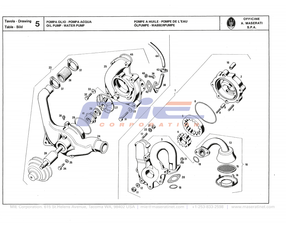 Maserati / Quattroporte III / T-05 - oil pump - water pump