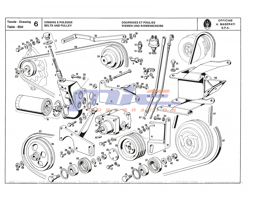Maserati / Quattroporte III / T-06 - belts and pulley