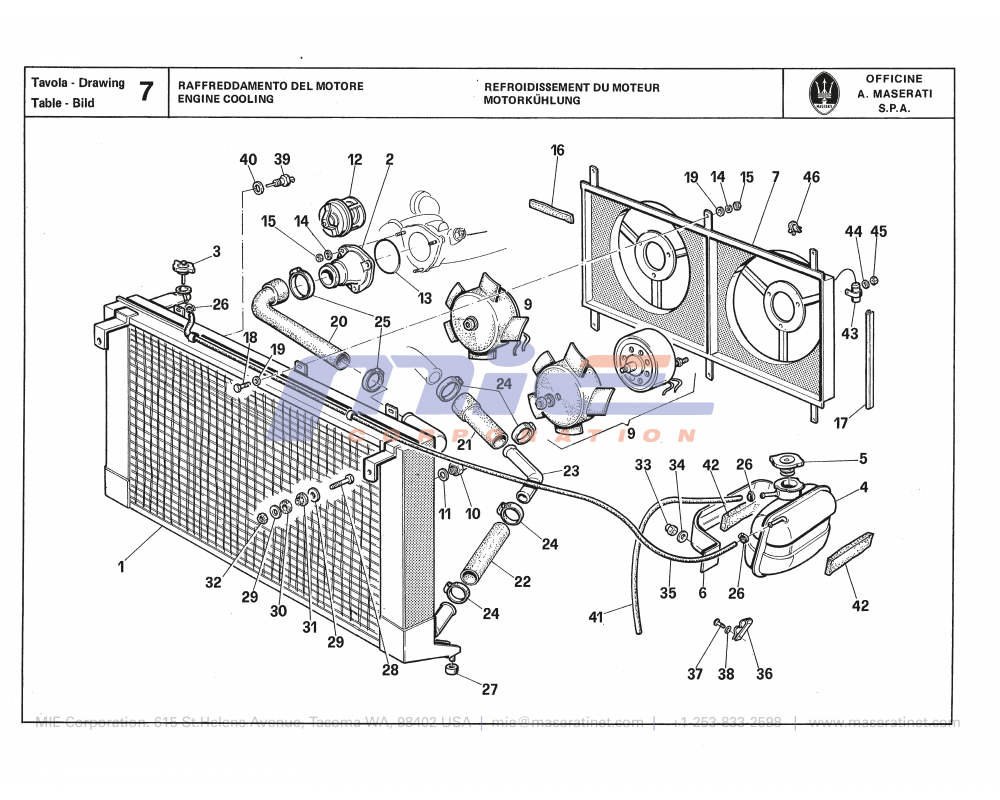 Maserati / Quattroporte III / T-07 - engine cooling