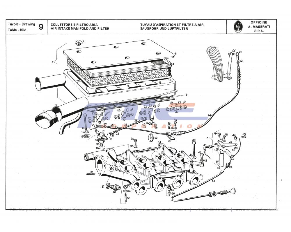Maserati / Quattroporte III / T-09 - air intake manifold and filter