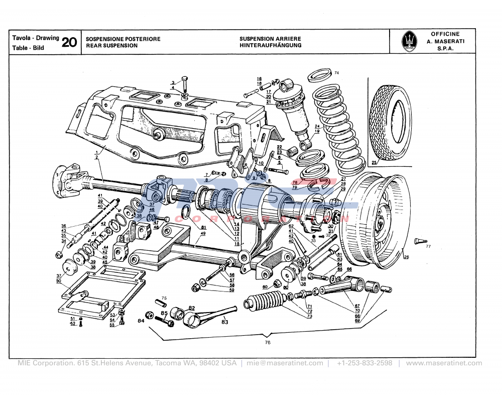 Maserati / Quattroporte III / T-20 - rear suspension