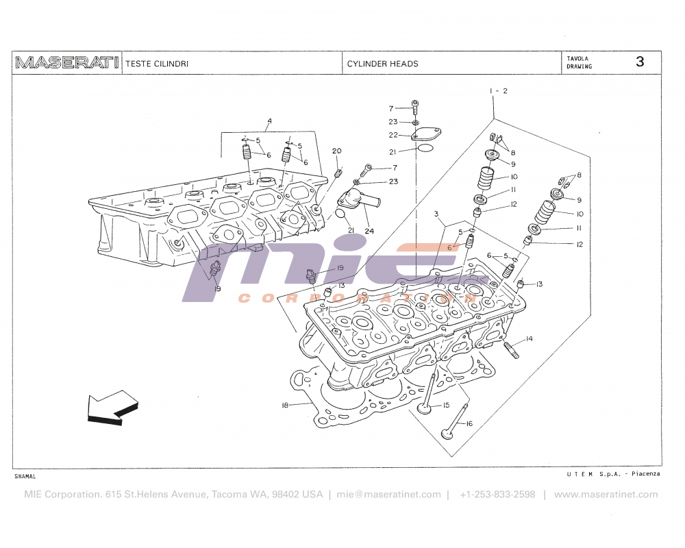 Maserati / Shamal / T-03 - cylinder heads